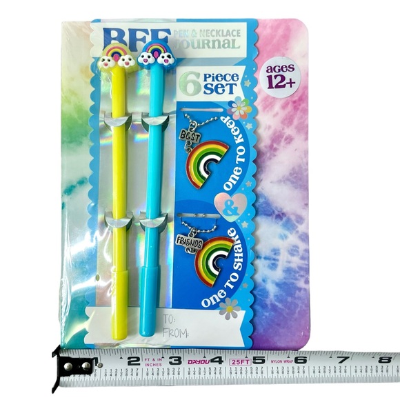 Best Friends BFF Rainbow Pen, Necklace, & Journal 6 Piece Gift Set - Picture 7 of 8